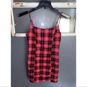 Red plaid Christmas dress